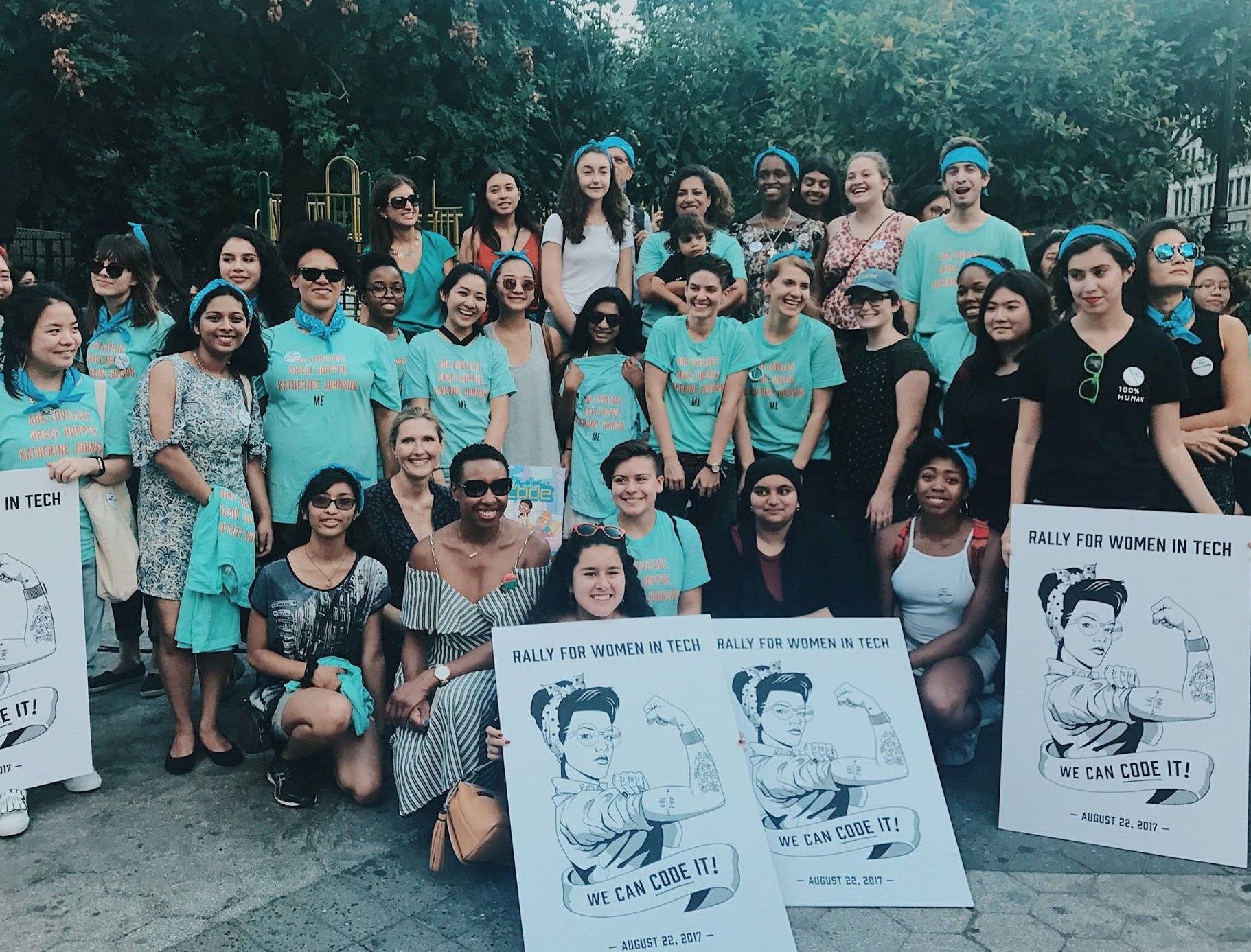 Rally for Women in Tech. Photo Credit: Girls who code Girls who code
