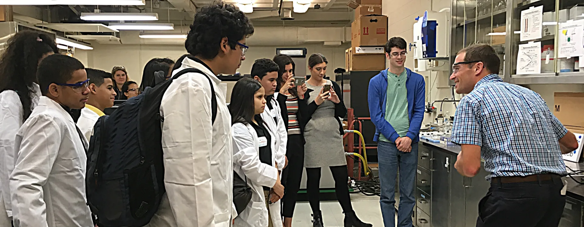 Fall HISPA Youth conference has Professor Dan Esposito presenting his research to local middle school students